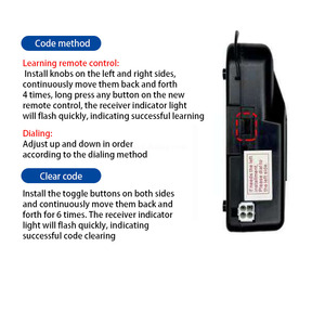 Chuyên dụng bên ngoài chuỗi điều khiển động cơ cửa nhà để xe cán cổng xuyên biên giới điện cán màn trập điều khiển từ xa nhựa - Product Image 6