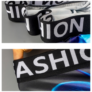Calzoncillos bóxer informales cortos de poliéster de secado rápido con logotipo personalizado, ropa interior nueva estampada de talla grande para hombre, calzoncillos de diseñador para hombre - Product Image 3
