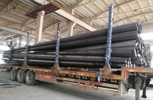 Philippines <span class=keywords><strong>Nea</strong></span> Standard 15kv 500KGF Poteau en acier galvanisé de 40 pieds - Product Image 3