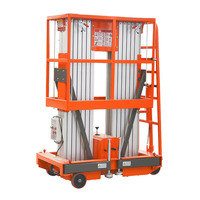 Qiyun Kinglift 16m ascenseur/échelle élévatrice personnelle aérienne nettoyage ascenseur aluminium Double mât petite antenne Mobile un homme hydraulique