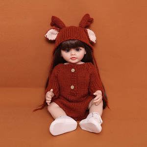 Muñeca de Silicona de Cuerpo Completo de 55 cm, Accesorios para Muñecas, Muñecas para Vestir, Juguetes para Niñas, Muñecas <span class=keywords><strong>Reborn</strong></span> de Silicona de 22 Pulgadas - Product Image 6