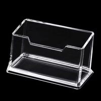 Porte-cartes de visite en plastique acrylique transparent de qualité supérieure, support de présentation de cartes de visite durable et transparent pour bureau, bureau à domicile, salle d'étude