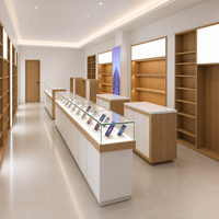 Vitrine de Présentation Personnalisée pour Accessoires Téléphoniques et Montres Connectées, Comptoir Central en Verre pour Magasin, Meuble d'Exposition de Téléphones pour la Vente au Détail