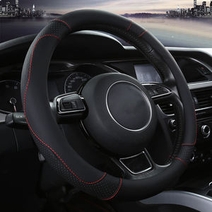 Precios de venta directa de fábrica Cubierta de <span class=keywords><strong>volante</strong></span> de cuero universal Accesorio interior de automóvil de bajo precio con material de goma - Product Image 3