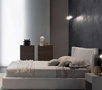 Italienisches Design Modernes Schwebendes Bett Modernes Einfaches Leder-Villa-Bett Großes Flaches Masterbett Doppelbett