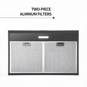 Extractor de cocina de campanas extractoras ultrafinas delgadas, chimenea de circulación interna, Mini humo de aceite integrado para apartamento, Hotel, 60cm - Product Image 2