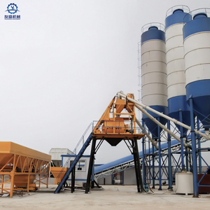 Gebrauchte stationäre Beton mischa nlage HZS 75 mit Hub behälter <span class=keywords><strong>JS</strong></span>-Mischer mit Kern komponenten Motor-SPS-Getriebe lager - Product Image 3