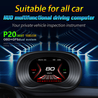 Compteur de vitesse GPS OBD2 P20 pour voiture avec alarme de vitesse multifonctionnelle et ordinateur de bord pour voitures universelles
