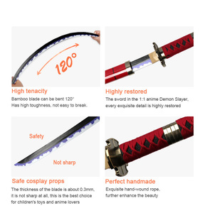 Roronoa <span class=keywords><strong>Zoro</strong></span> Katana 104cm espada de juguete de madera para Anime Unisex Cosplay personaje armas Accesorios - Product Image 6