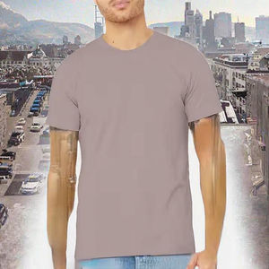 T-shirt de sport en coton pour homme grande taille, coupe ample, manches courtes, respirant, imprimé, ourlet fendu, 180 grammes, tissé, vierge - Product Image 3