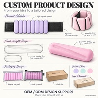 Lestes de cheville et de poignet en silicone segmentés réglables 1LB/2LB, durables, écologiques, avec noyau en fer, pour femmes et hommes, yoga, pilates, football