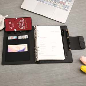 Bloc-notes magnétique sans fil avec chargeur, clé USB + stylo, logo personnalisé, coffret cadeau de bureau - Product Image 4