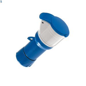 Pkf32m423 32a Portable Socket, 250v, Ip44, Gray, <b>2p</b> <b>Pe</b>, Mureva Series - Product Image 1