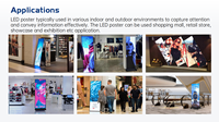 Affichage LED publicitaire numérique P1.86 4K/8K HDR10+ pliable double face, écran LED pliable à trois volets, affichage d'affiches pliables, Adobe RGB 98%, IP43
