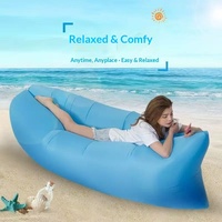 Canapé gonflable d'extérieur moderne, pliable, en polyester, portable, confortable, pour le camping, la pause déjeuner, les festivals de musique, chaise individuelle