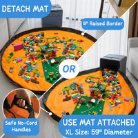 Boîte à jouets pour enfants tapis de jeu organisateur de rangement boîte de rangement panier de rangement de jouets pour étagère Cube avec tapis de jeu