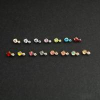 Bijoux de piercing corporel en titane ASTM F136 G23 avec zircone cubique ronde et opale gelée pour cartilage, oreille, nez, lèvre - Vente en gros OEM ODM