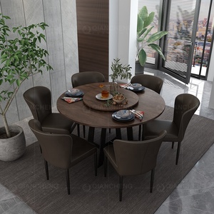 <span class=keywords><strong>Mesa</strong></span> de comedor redonda de madera escandinava, <span class=keywords><strong>4</strong></span> <span class=keywords><strong>sillas</strong></span>, <span class=keywords><strong>precio</strong></span>, restaurante - Product Image 2