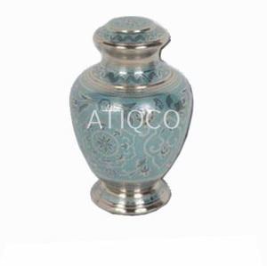Top Selling Solid Aluminum Metal Cremation Funeral Urn Attractive Iron Brass & Copper <b>Jar</b> Smart Pink Color Iron Top for Adults - Product Image 6