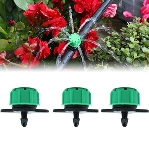 500 pièces Goutteur en ligne <span class=keywords><strong>vert</strong></span> réglable <span class=keywords><strong>à</strong></span> 8 trous en plastique 0-135L pour micro-irrigation, émetteur d'eau pour <span class=keywords><strong>tuyau</strong></span> de 1/4 pouce - Product Image 1