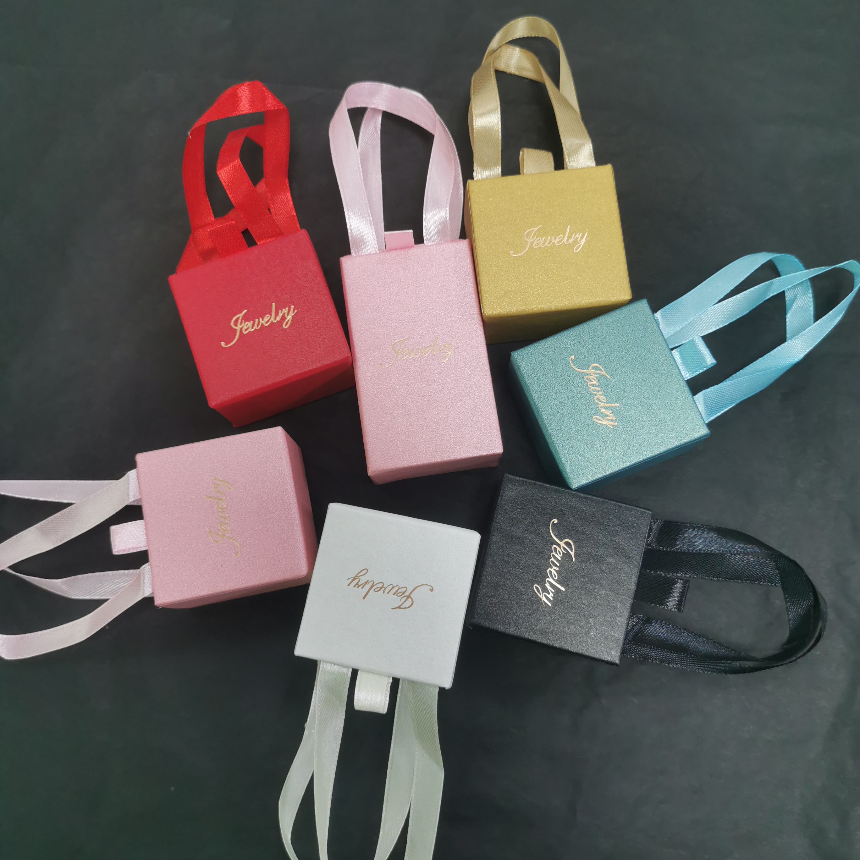Custom Pink Sliding Drawers Paper Luxury Jewelry Packaging Cute Slider Paper Gift Box With Handles for Necklace Jewelry Package