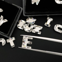 Moissanite blanche D de laboratoire certifiée, certifiée passe le test diamant, pureté VVS, 26 lettres A-Z, pierre principale lâche, effet de couleur/feu, DIY