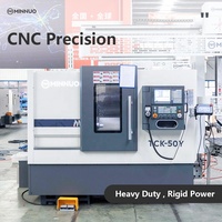 Machine de tour CNC compacte à lit incliné avec changeur d'outils automatique pour le tournage de métal de précision