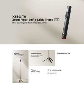 Trépied perche à selfie pliable 62 pouces pour <span class=keywords><strong>Xiaomi</strong></span> Zoom Floor, accessoire photo - Product Image 5