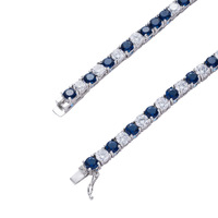 Benutzer definierte 18 ''3mm Labor erstellt Rubin Rot Blau Grün Smaragd Peridot Rosa Saphir Weiß Zirkon CZ Wechselnde Tennis Halskette