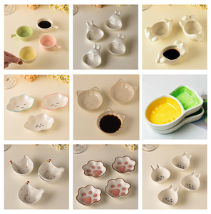 Piatto in gres ceramica Mini stile giapponese Sakura a forma <span class=keywords><strong>di</strong></span> fiore salsa <span class=keywords><strong>di</strong></span> soia piatti per immersione - Product Image 6