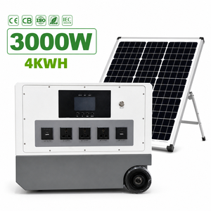 Nuevo Generador Solar Portátil de 4kWh 3000W LiFePO4 con 11000 Ciclos de Vida Útil, Estación de Energía con Control por Aplicación Inteligente WiFi para Emergencias en el Hogar - Product Image 1