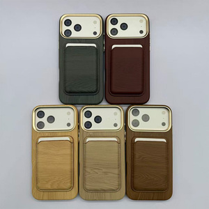 เคสโทรศัพท์หนังลายไม้แฟชั่น GL003 หลายสไตล์สำหรับ iPhone 13 14 15 16 17 Pro Max เคสธุรกิจ - Product Image 2