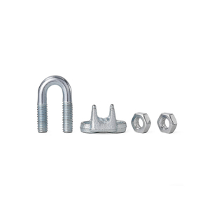 GELISEN Clip de serrage en U pour câble métallique galvanisé, joint de verrouillage robuste, quincaillerie de fixation - Product Image 2