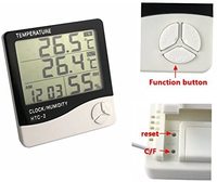 Termometer dan higrometer Digital luar ruangan, pengukur suhu dalam ruangan elektronik dan higrometer dengan Sensor suhu