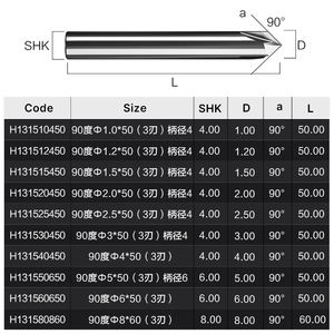 3 HUHAO مخدّد كهربائي من التنجستن والصلب بألوان زاهية ومتعددة أداة طحن معدنية من الكربيد أداة طحن ألومنيوم يتم التحكم بها رقميًا بالكمبيوتر طاحونة نهاية H131510450 - Product Image 5