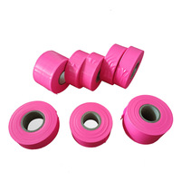 Ruban de marquage forestier en PVC fluorescent haute visibilité de 50 m, rose, un incontournable pour tous les géomètres