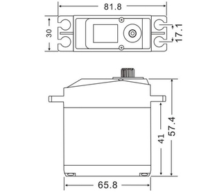Ft6560m 1/8 <span class=keywords><strong>rc</strong></span> ट्रक/buggy रोबोट आर्म सर्वो धातु गियर 60 किलो उच्च टॉर्क सर्वो मोटर और आरसी हवाई जहाज के लिए मोटर घटक - Product Image 6