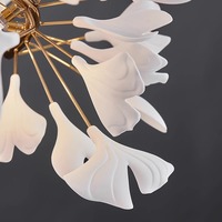 Ginkgo Feuille Salon Lustre Moderne Minimaliste Duplex Villa Hôtel Designer Art Escalier Créatif Lustre En Céramique