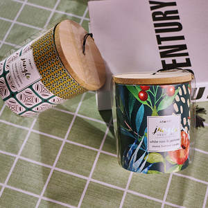 LANJO Elegant Gift Box Strong Scented Oil <b>Candle</b> Home Decoration Custom Soy Wax Glass Jar Thanksgiving Christmas Handmade - Product Image 5