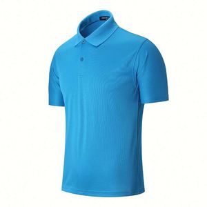 Custom <b>Logo</b> Anti-Wrinkle Embroidered Knitted Solid Color Plain Pique Sports Business Camisa De for Shirt - Product Image 6