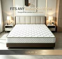 Matelas King Queen Full Twin Size pour hôtel, hybride, latex, emballé sous vide, compressé, mousse à mémoire de forme en gel