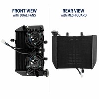 Radiator Aluminium Berkinerja Tinggi untuk Yamaha Y15ZR LC135 Sniper 150 Exciter 150 Sistem Pendingin dengan Kipas Listrik Ganda