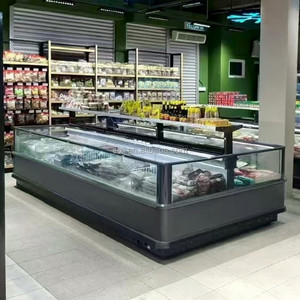 Kapak olmadan bölünmüş çift taraflı ekran dondurucu dondurma dondurulmuş gıda için hava soğutmalı kombinasyon yatay ada dondurucu - Product Image 5