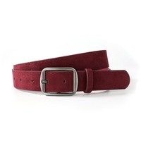 Ceinture en cuir façon daim vintage pour femme, accessoire pour jeans, boucle carrée en argent vieilli, ceinture en cuir couleur café