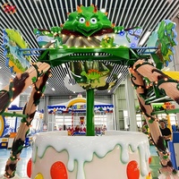 Manège Mini Frisbee à Cabine Rotative Thème Dinosaures, Modèle DinoStyling, à Succès Commercial, Attraction pour Enfants, pour Extérieur, Centre Commercial et Fête Foraine