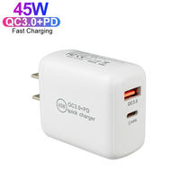 Chargeur 45W de haute qualité Type C pour iPhone 16 15 14 pour Samsung charge Super rapide 45W double Port QC 3.0 18W chargeur Portable
