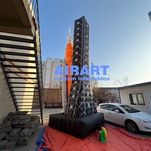 6 Metre Büyük Boy Sahne Dekorasyon Malzemeleri Şişme Sevimli Roket, Satılık Şişme Roket Uzay Gemisi Balonu - Product Image 5