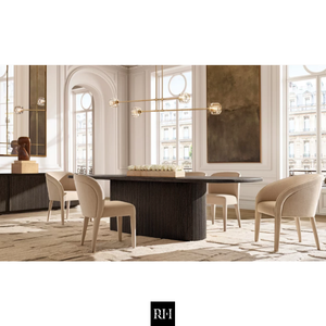 MULHOLLAND RECTANGULAR <b>Table</b> RH Style furniture <b>Solid</b> <b>Wood</b> Dining <b>Table</b> - Modern Indoor Furniture for Kitchen & Living Room - Product Image 6