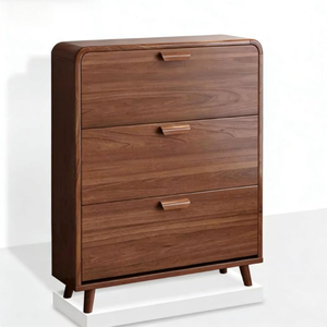 Armoire à <span class=keywords><strong>chaussures</strong></span> de style chinois en bois sur mesure, 24 cm, ultra-fine, à rabat, pour salon, entrée de maison, appartement, étroite, anti-poussière - Product Image 1