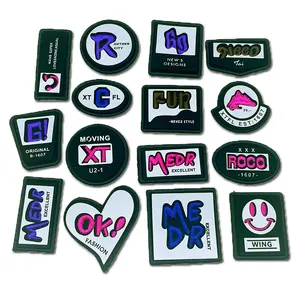 Customized velcroes embroidered patch sewing embroidered badges for hat and clothing patch
